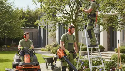 Oshkosh, WI tree service team removing a tree for safe landscaping and property care