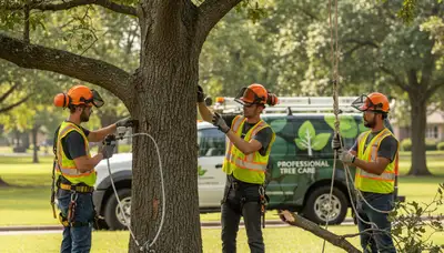 Oshkosh, WI arborist inspecting trees for disease treatments and pest damage