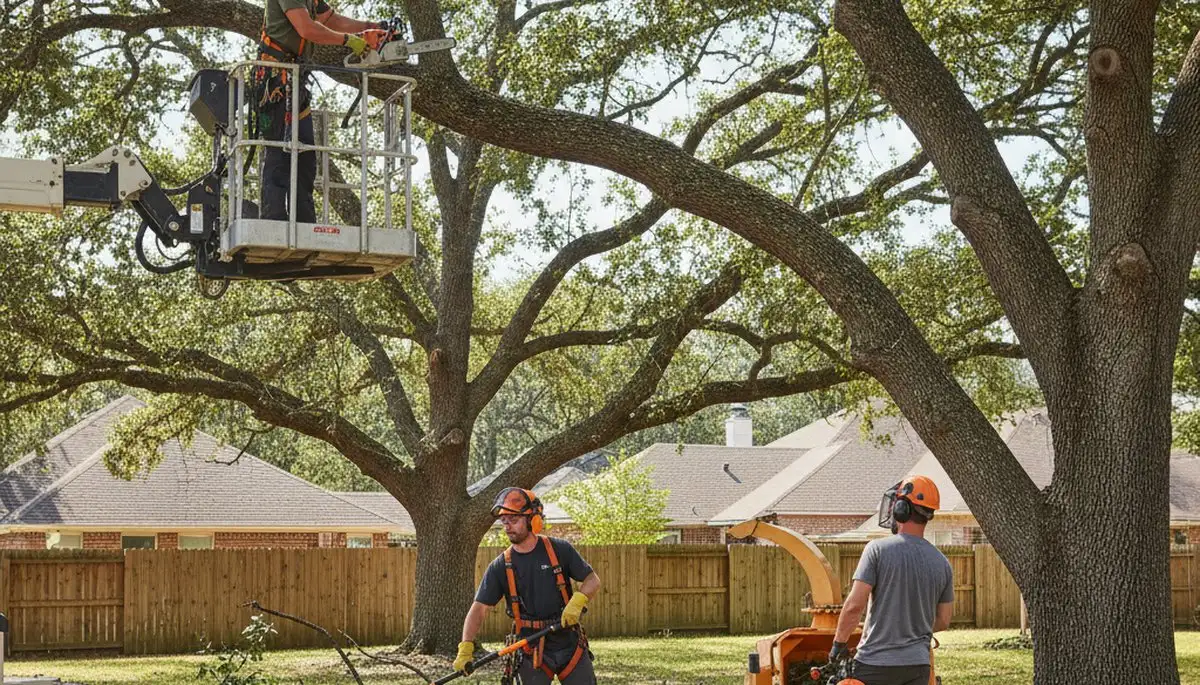 Professional arborist pruning a tree in Oshkosh, WI for safer, healthier growth