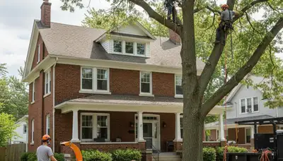Tree service crew in Oshkosh, WI providing professional tree removal and trimming services