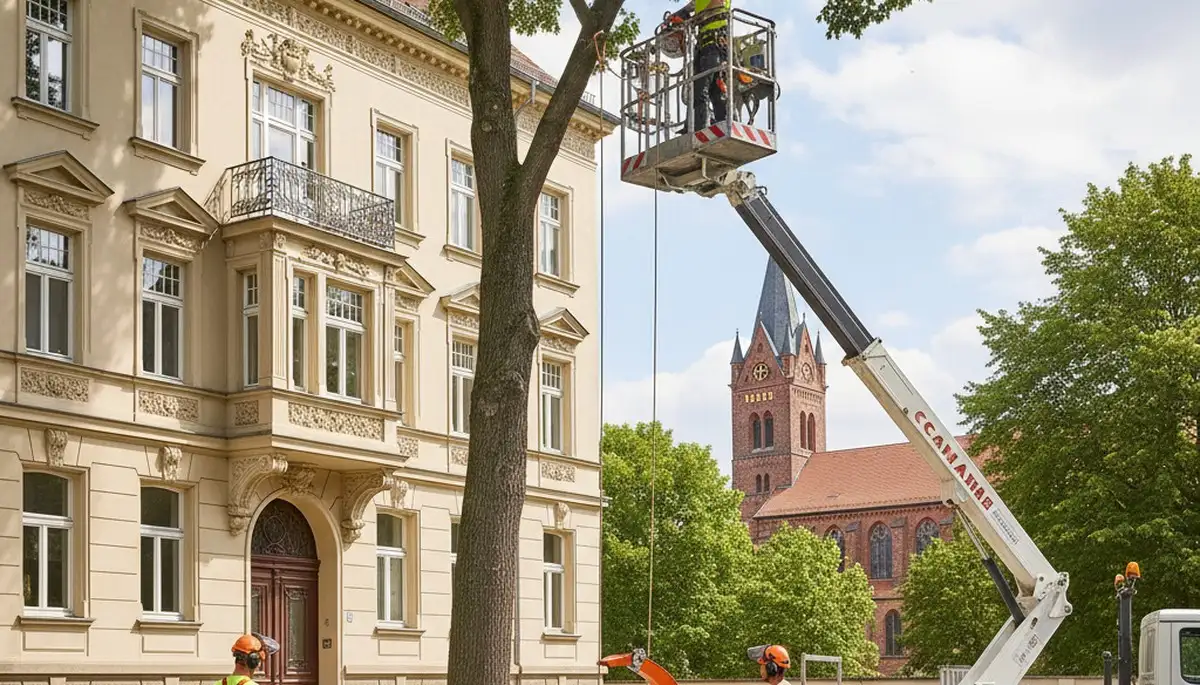Tree service crew in Oshkosh, WI providing safe tree removal and trimming services
