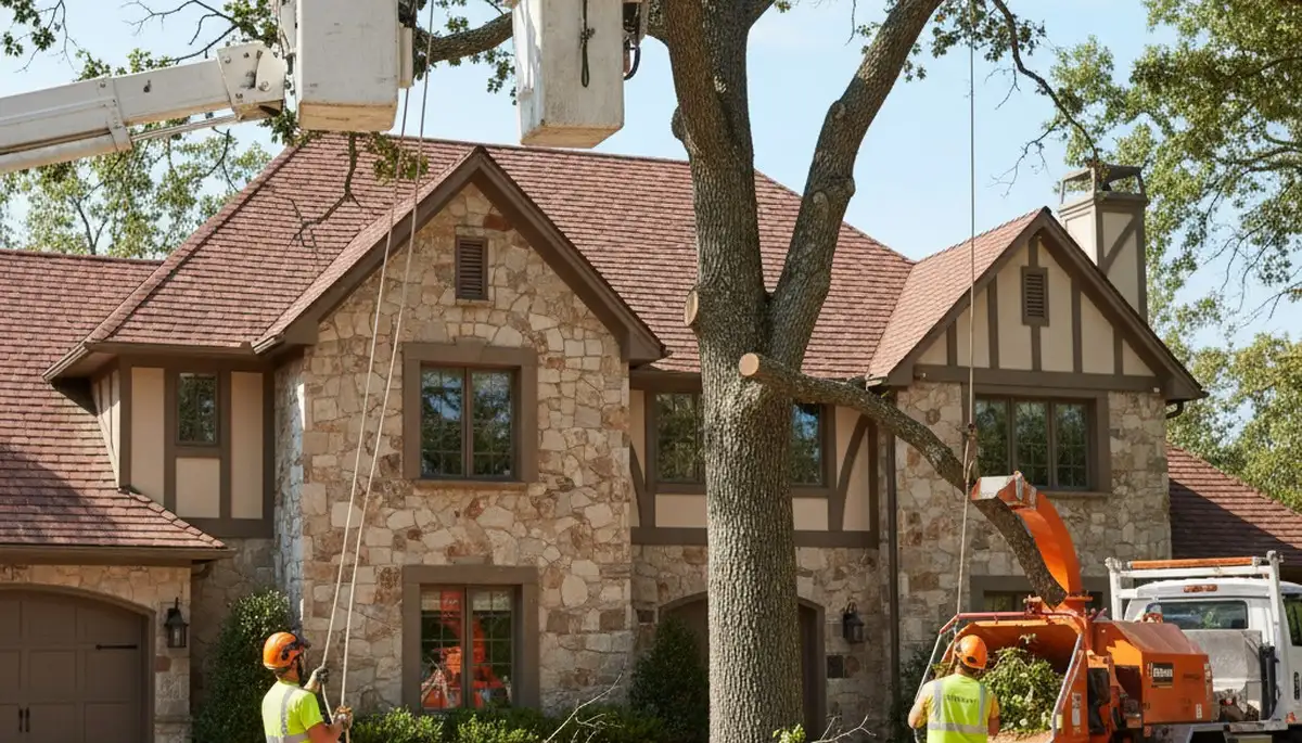 Tree service crew in Oshkosh, WI providing professional tree removal and trimming services