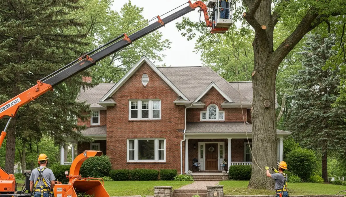 Tree service crew providing professional tree removal in Oshkosh, WI