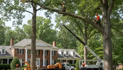 Tree service crew in Oshkosh, WI providing professional tree removal and trimming services