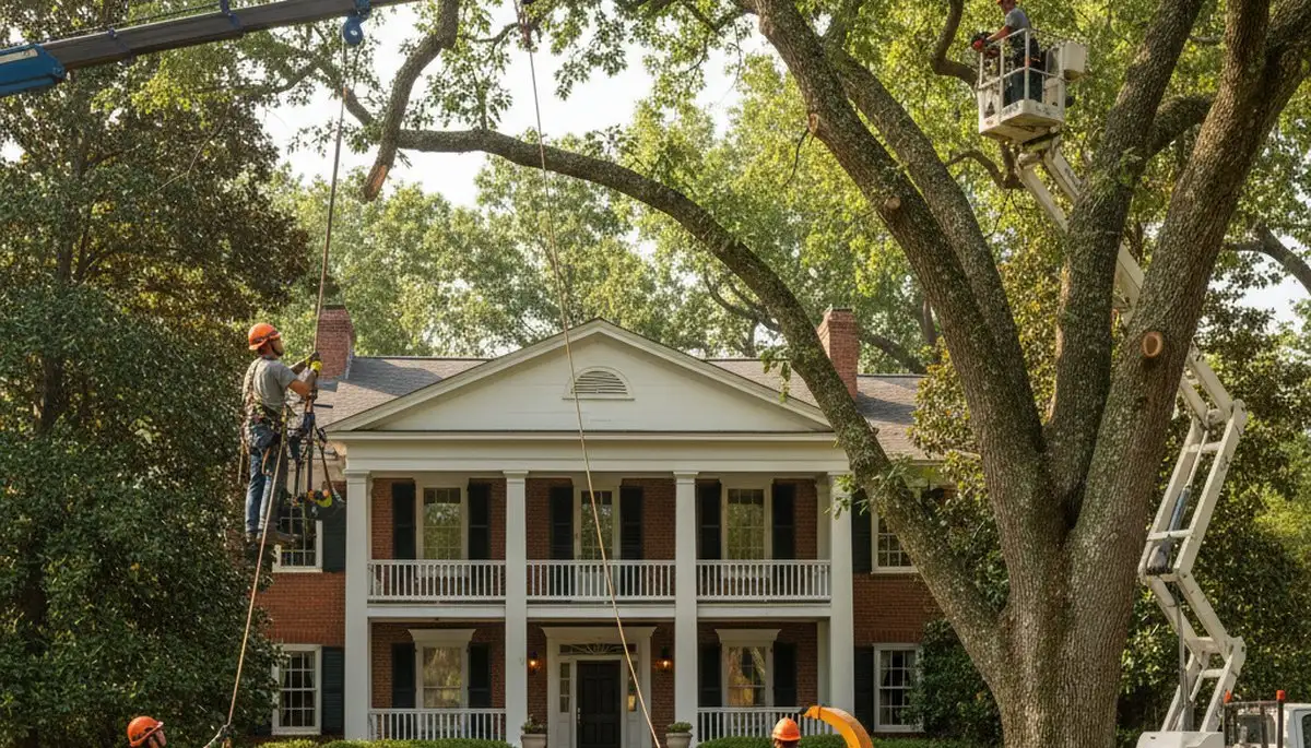 Tree service crew in Oshkosh, WI providing professional tree removal and trimming services