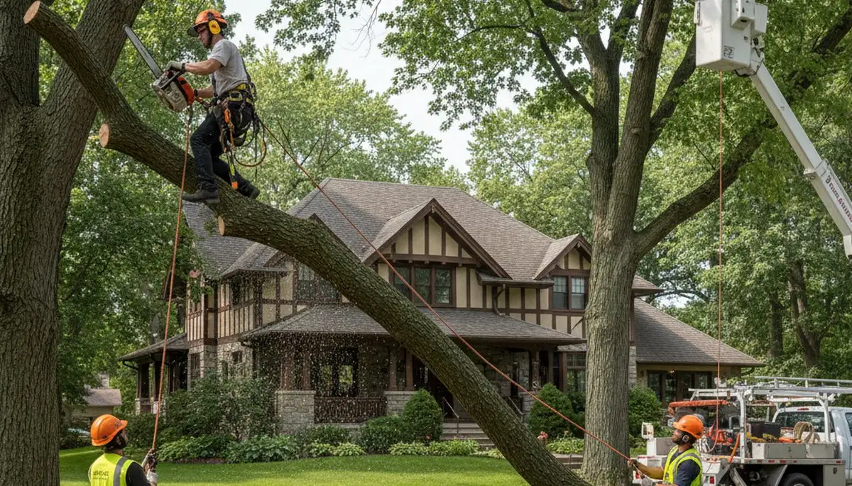 Tree service crew in Oshkosh, WI providing professional tree removal and trimming