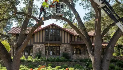 Tree service crew in Oshkosh, WI providing professional tree removal and trimming services