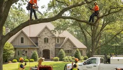 Tree service crew in Oshkosh, WI providing professional tree removal and cleanup