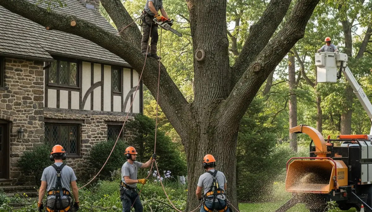 Tree service crew in Oshkosh, WI providing professional tree removal and cleanup