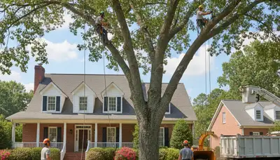Tree service crew in Oshkosh, WI providing professional tree removal and trimming services