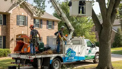 Tree service crew in Oshkosh, WI providing professional tree removal and trimming services