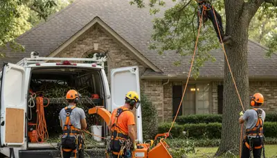 Tree service crew in Oshkosh, WI handling professional tree removal and trimming work