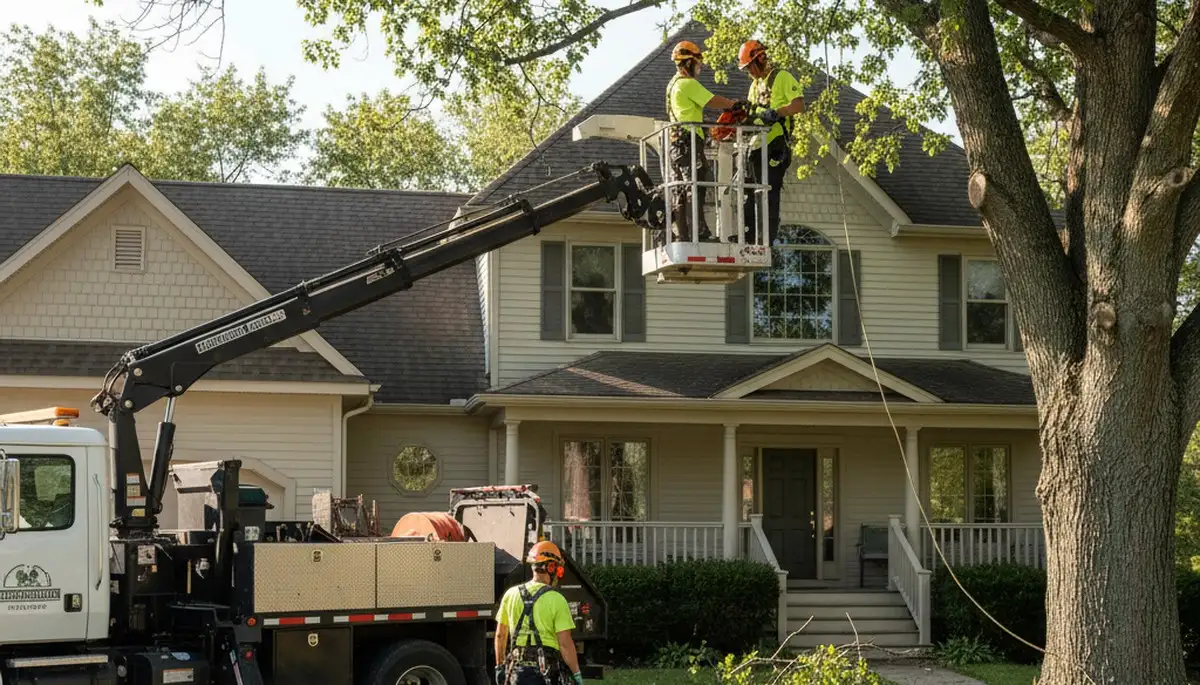 Tree service crew in Oshkosh, WI providing professional tree removal and trimming