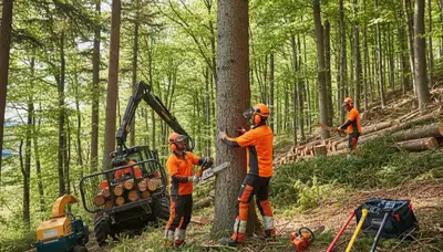 Woodlot management team in Oshkosh, WI improving tree health and reducing hazards